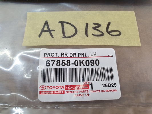 Original New Toyota Hilux Left Rear Door Anti-Chipping Stone Decal Protective Foil