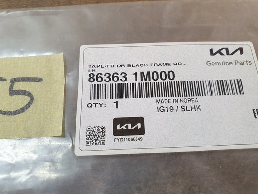 Original New Kia Cerato Left Rear Door Blackout Foil