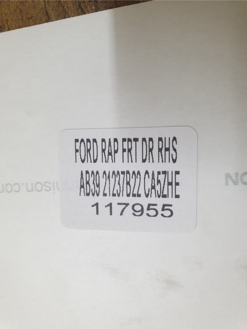 Original New Ford Ranger Right Front Door Blackout Foil