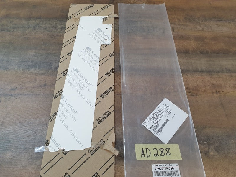 Original New Toyota Fortuner Hilux Right Rear Door Blackout Foil