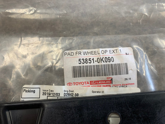 Toyota Hilux 2015, 2016, 2017, 2018, 2019, 2020, 2021, 2022, 2023, Ext 1 Front Fender Liner Extension