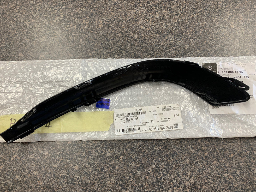 Original Used Mercedes-Benz GLC 2015, 2016, 2017, 2018, 2019, Trim Strip, GLC300 Left Rear Bumper Moulding