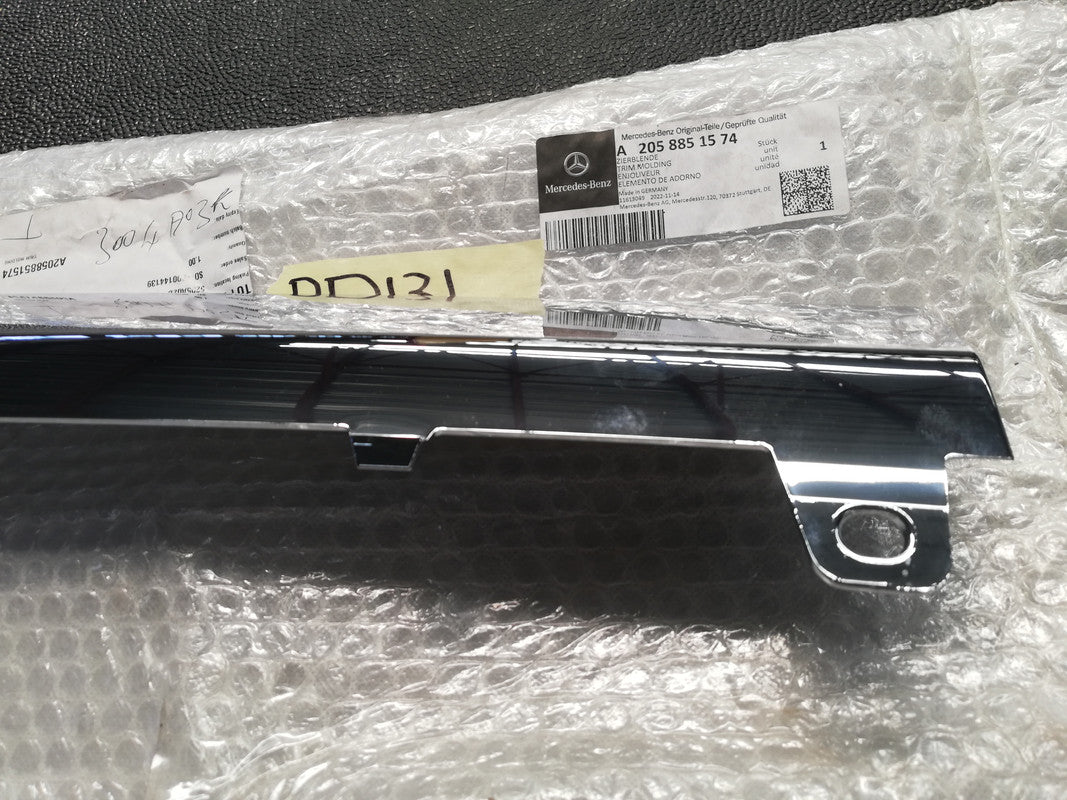 Mercedes-Benz C-Class W205 2018 Front Bumper Center Chrome Moulding