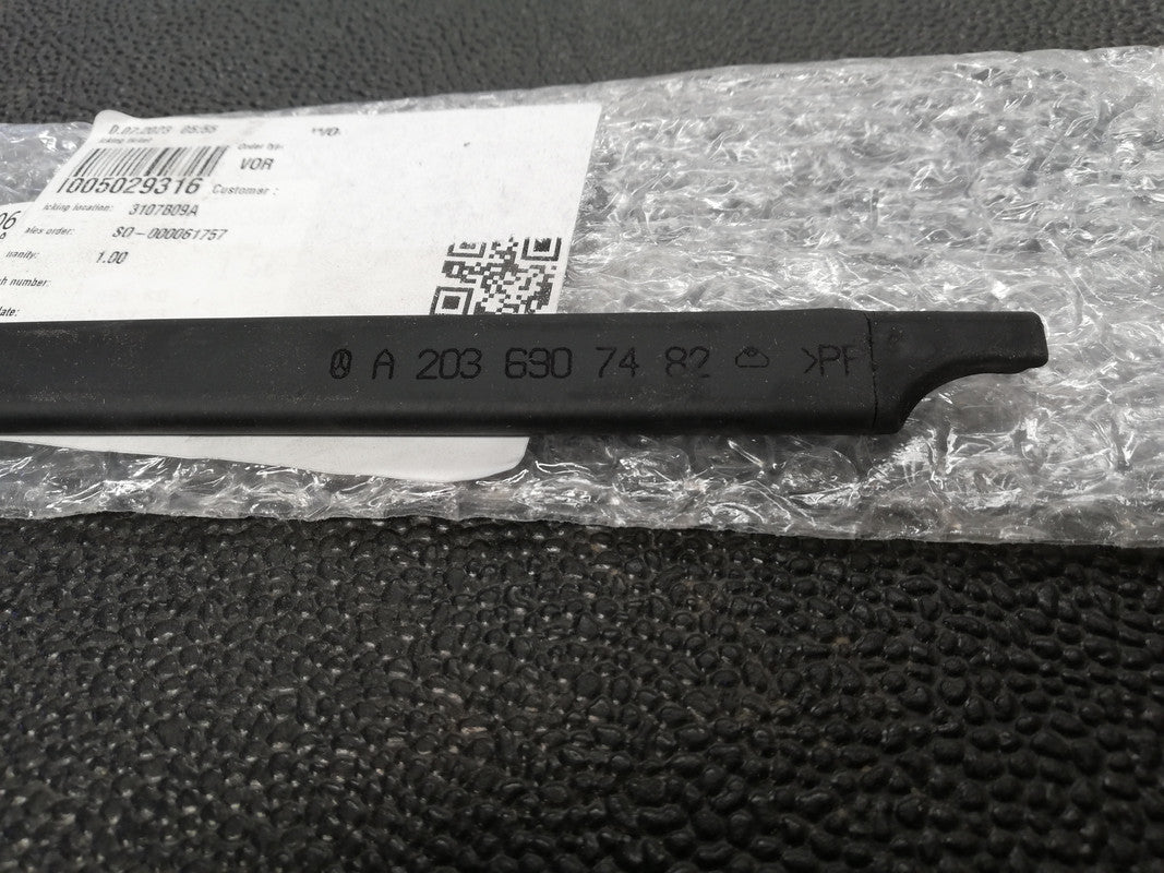 Mercedes-Benz C-Class W203 2005 Right Rear Lower Door Window Moulding, Recessed Moulding