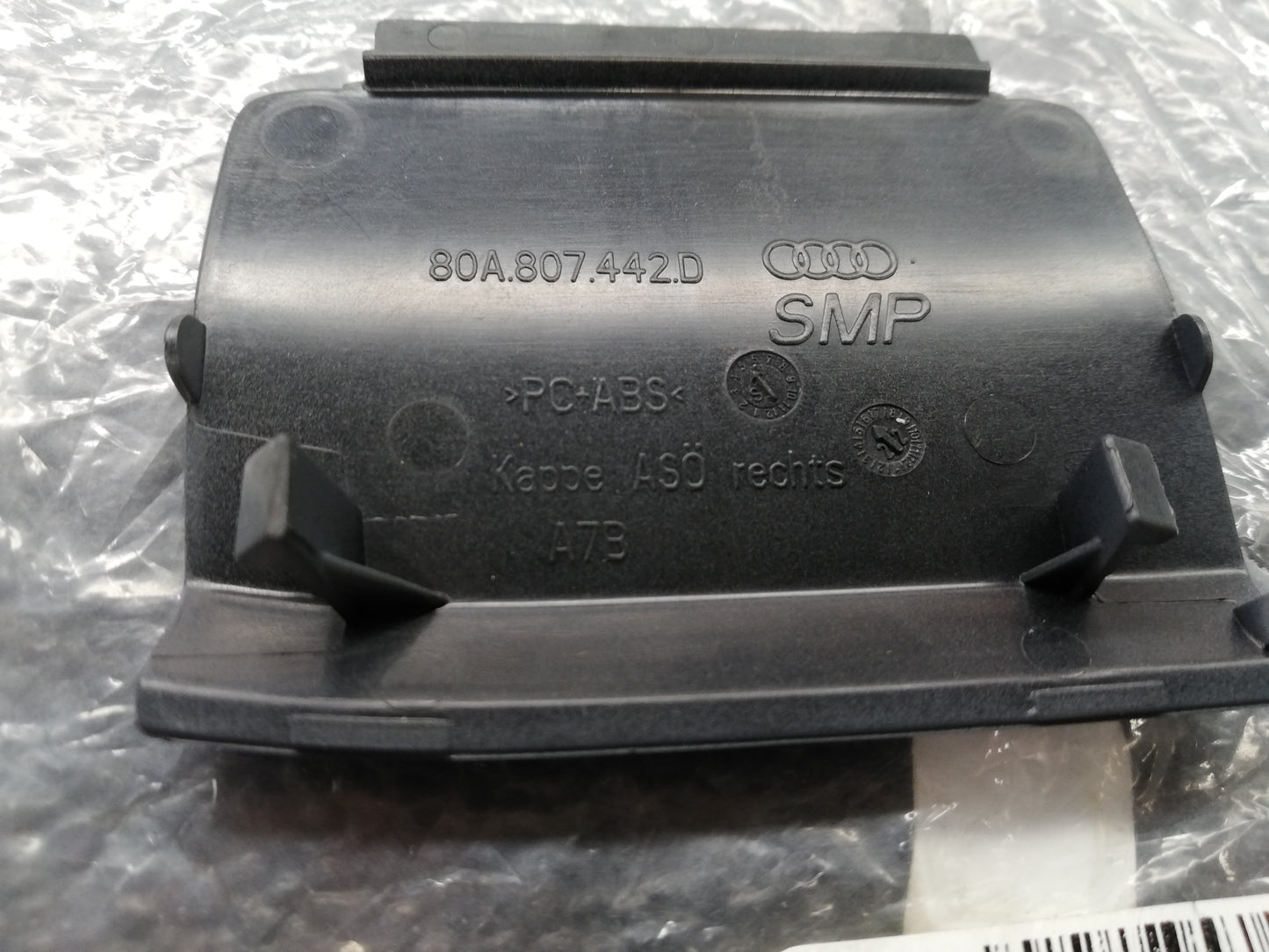Audi Q5 Base Model 2023 Right Rear Bumper Cover Cap, Tow Hook Cover