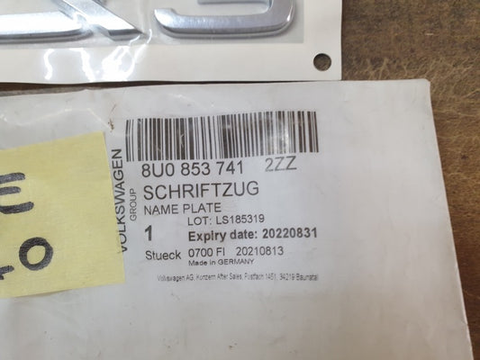 Original New Audi Q3 Boot Lid 'Q3' Badge