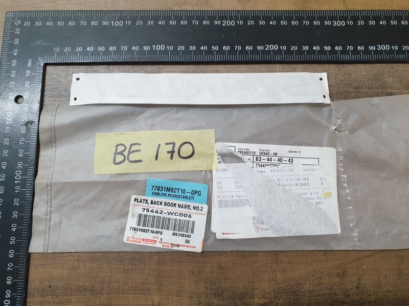 Original New Toyota Starlet Boot Lid 'STARLET' Badge