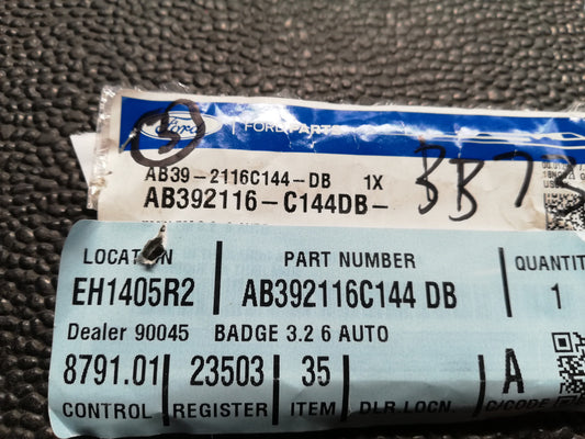 Ford Ranger 3.2TDCI 2019 Right Front Fender Badge "3.2 TURBO"