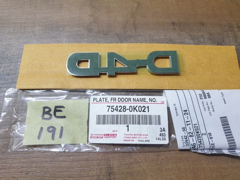 Original New Toyota Hilux 'D-4D' Door Badge