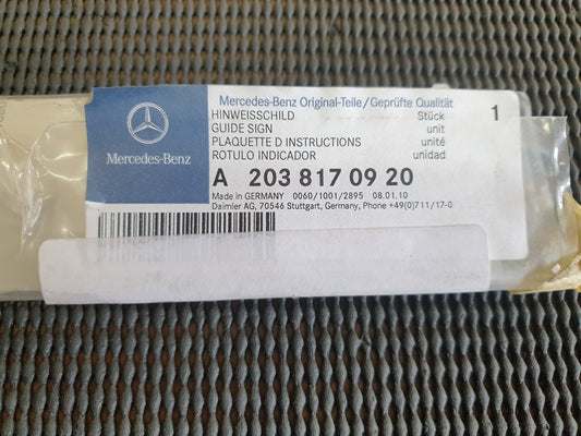 Mercedes-Benz E-Class E200-E63 2007 "CLASSIC" Left Front Fender Badge