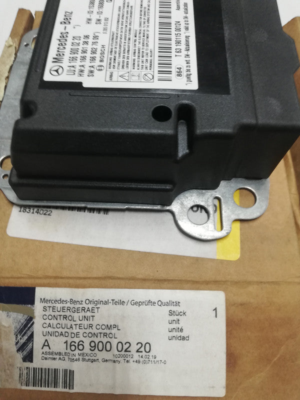 Original Untested Mercedes-Benz GLE W212, W166, SRS Safety Sensor Control Module Airbag Control Unit