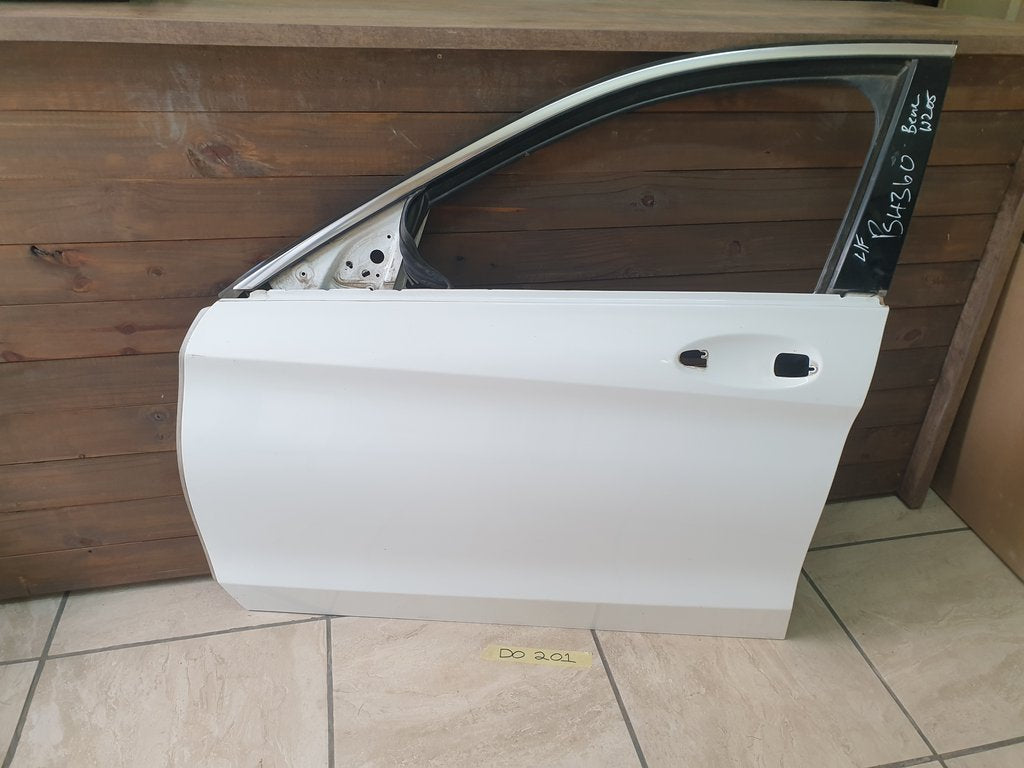 Mercedes-Benz C-Class W205 Left Front Passenger Door - Including Door Rubber, Window Rubber, Door Blackout Trim and Chrome Window Trim