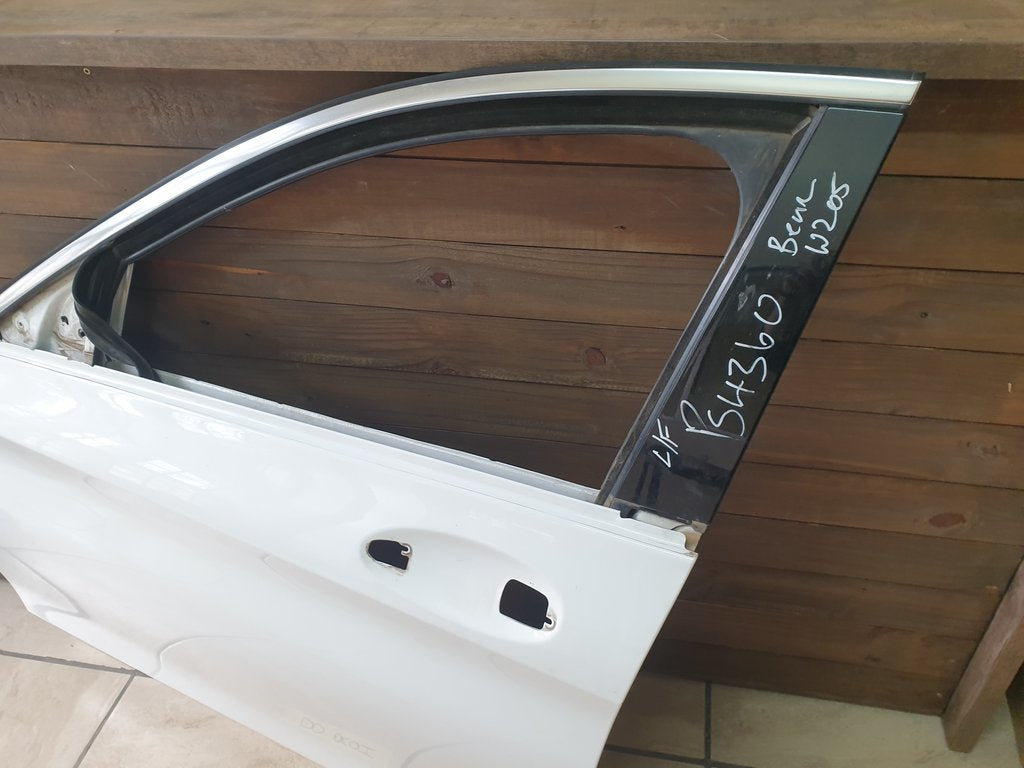 Mercedes-Benz C-Class W205 Left Front Passenger Door - Including Door Rubber, Window Rubber, Door Blackout Trim and Chrome Window Trim