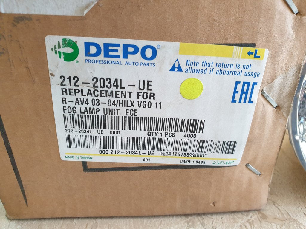 Depo, Toyota Rav4 Left Fog Light