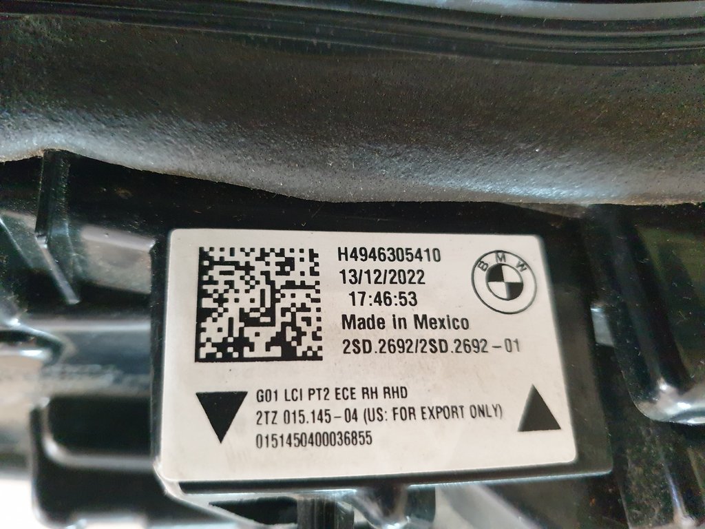 BMW X3 Right Inner Taillight
