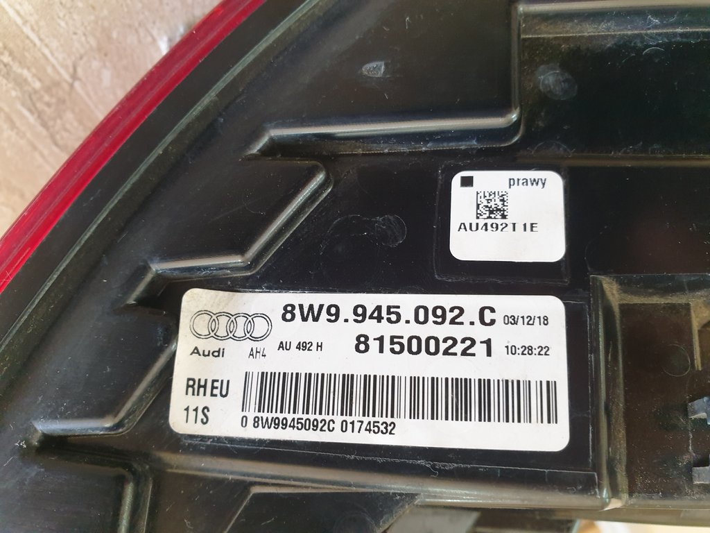Audi A4 Right Rear Outer Taillight