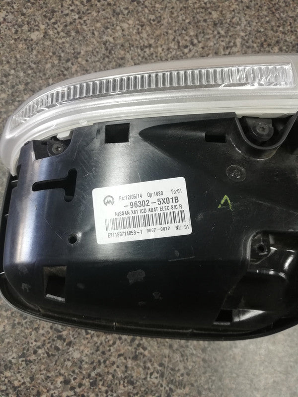 Nissan Navara NV250 2019, 2020, 2021, 2022 Left Outer Electric Mirror Incomplete, With Indicator Light, No Cover