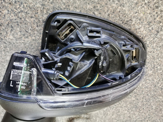 Audi A1 3 Door Hatchback 2017 Left Outer Mirror Incomplete, No Cover, No Mirror Glass