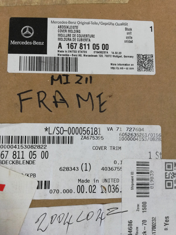 Mercedes-Benz GLE W167 2021 Left Outer Mirror Frame