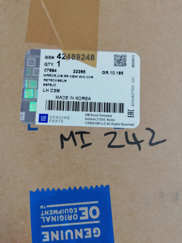 Chevrolet Spark 2015 Left Outer Mirror Incomplete, No Cover, Cracked