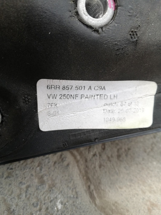 Volkswagen Polo Vivo 2019 Left Outer Mirror Incomplete, No Cover, No Mirror Glass