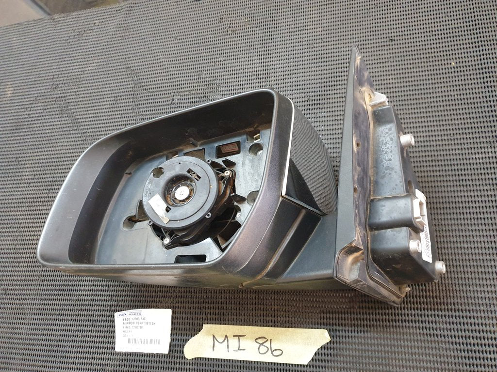 Ford Ranger 2016 Left Outer Mirror Incomplete, Chrome Cover, No Mirror Glass