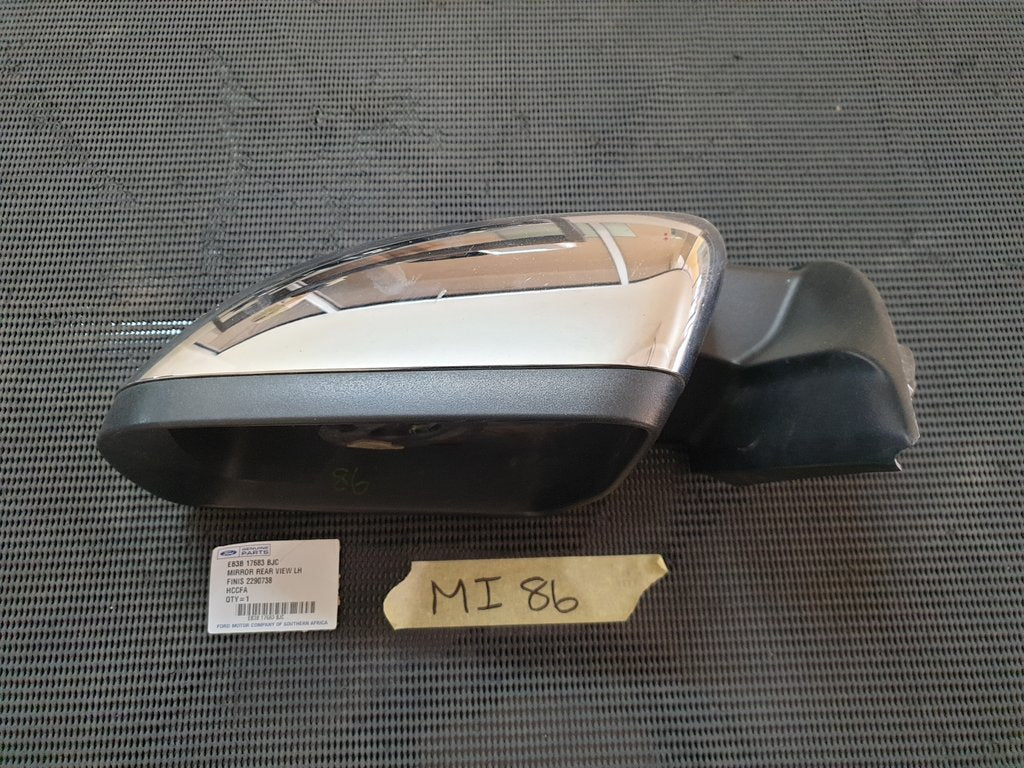 Ford Ranger 2016 Left Outer Mirror Incomplete, Chrome Cover, No Mirror Glass