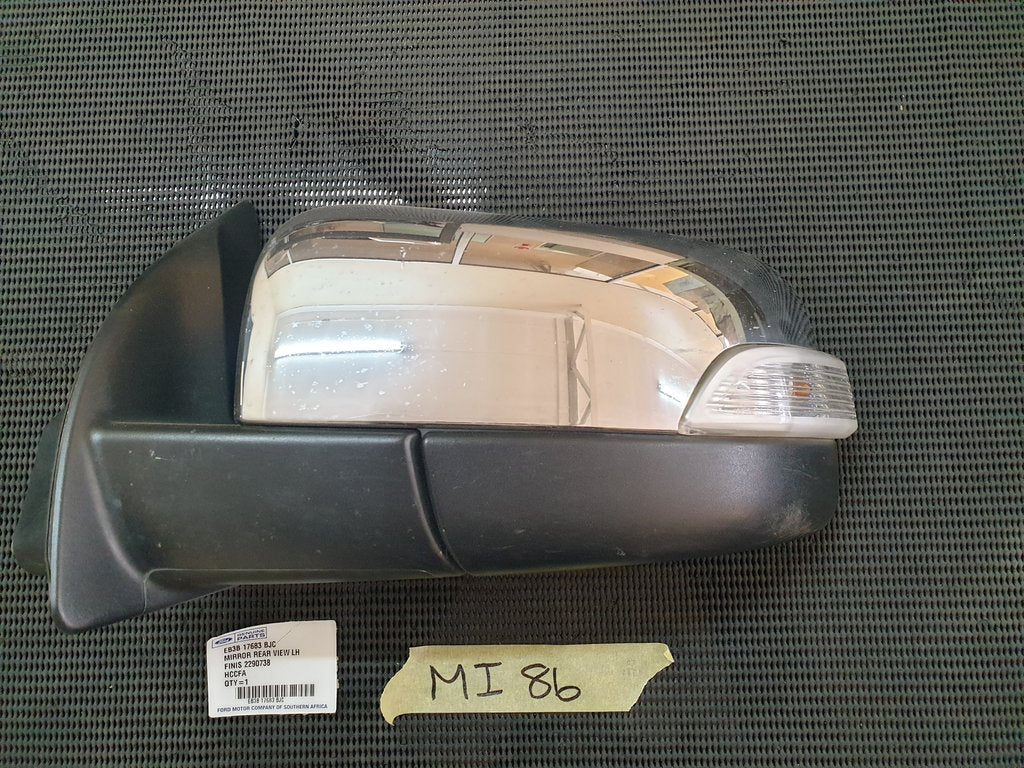 Ford Ranger 2016 Left Outer Mirror Incomplete, Chrome Cover, No Mirror Glass