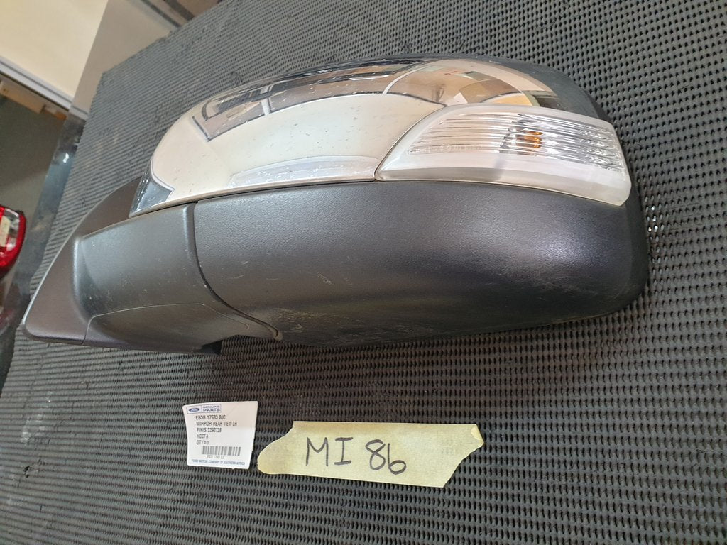 Ford Ranger 2016 Left Outer Mirror Incomplete, Chrome Cover, No Mirror Glass