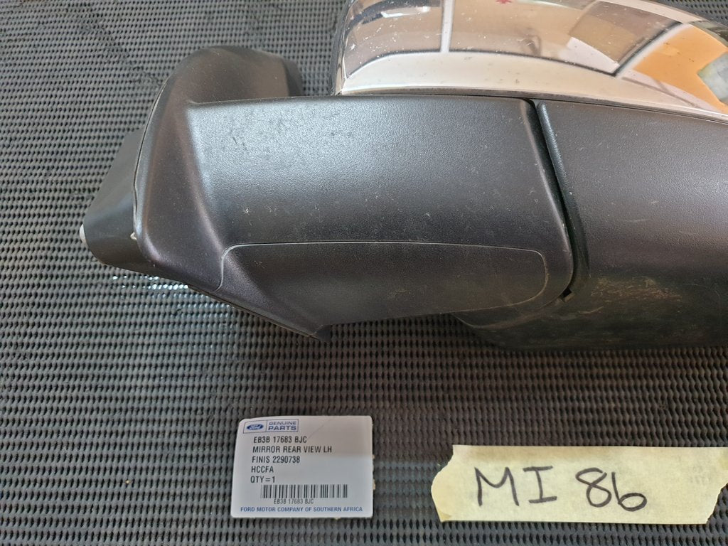 Ford Ranger 2016 Left Outer Mirror Incomplete, Chrome Cover, No Mirror Glass