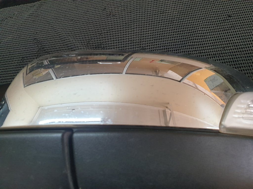 Ford Ranger 2016 Left Outer Mirror Incomplete, Chrome Cover, No Mirror Glass