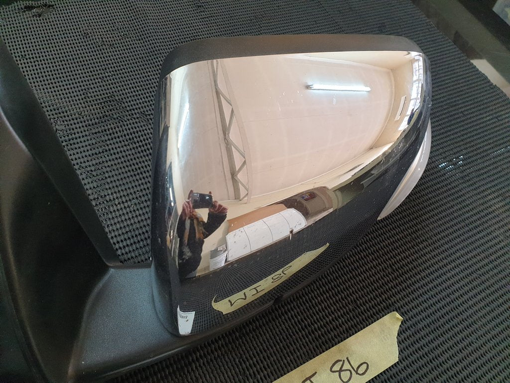 Ford Ranger 2016 Left Outer Mirror Incomplete, Chrome Cover, No Mirror Glass