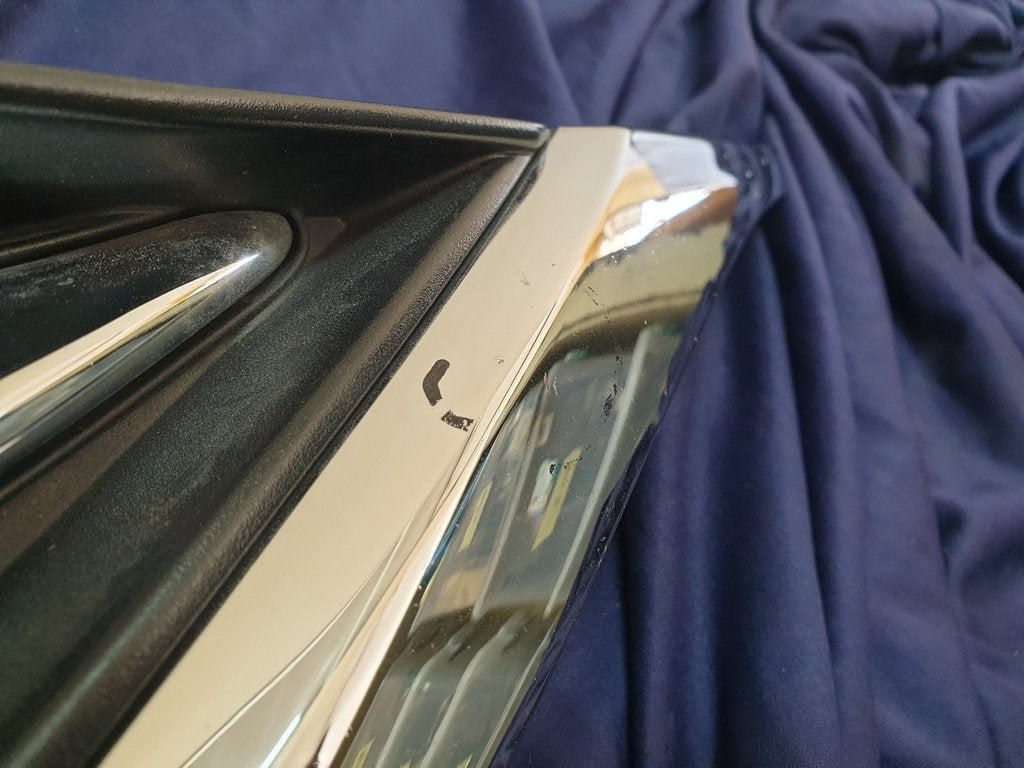 Toyota Starlet Radiator Grille - Chrome Moulding Ruined