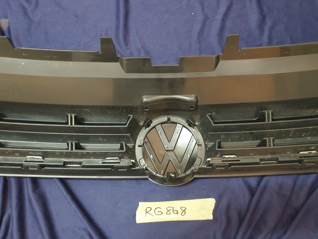 Volkswagen Polo 2018, 2019, 2020, 2021, 2022, 2023 Radiator Grille - Deep abrasion, Wear and Tear, Broken badge