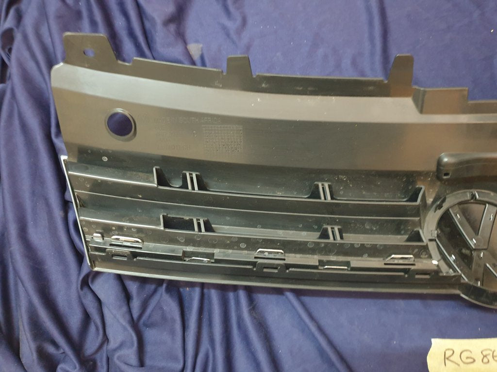 Volkswagen Polo 2018, 2019, 2020, 2021, 2022, 2023 Radiator Grille - Deep abrasion, Wear and Tear, Broken badge