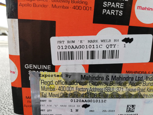 Mahindra Pik Up 2.2, Seatbelt 2022 Right Side Safety Belt