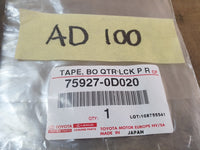 Original New Toyota Yaris Right Rear Door C-Pillar Blackout Sticker