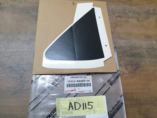 Original New Toyota Agya Left Front Fender Blackout Sticker