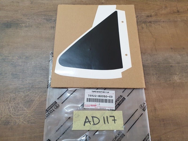 Original New Toyota Agya Left Front Fender Blackout Sticker