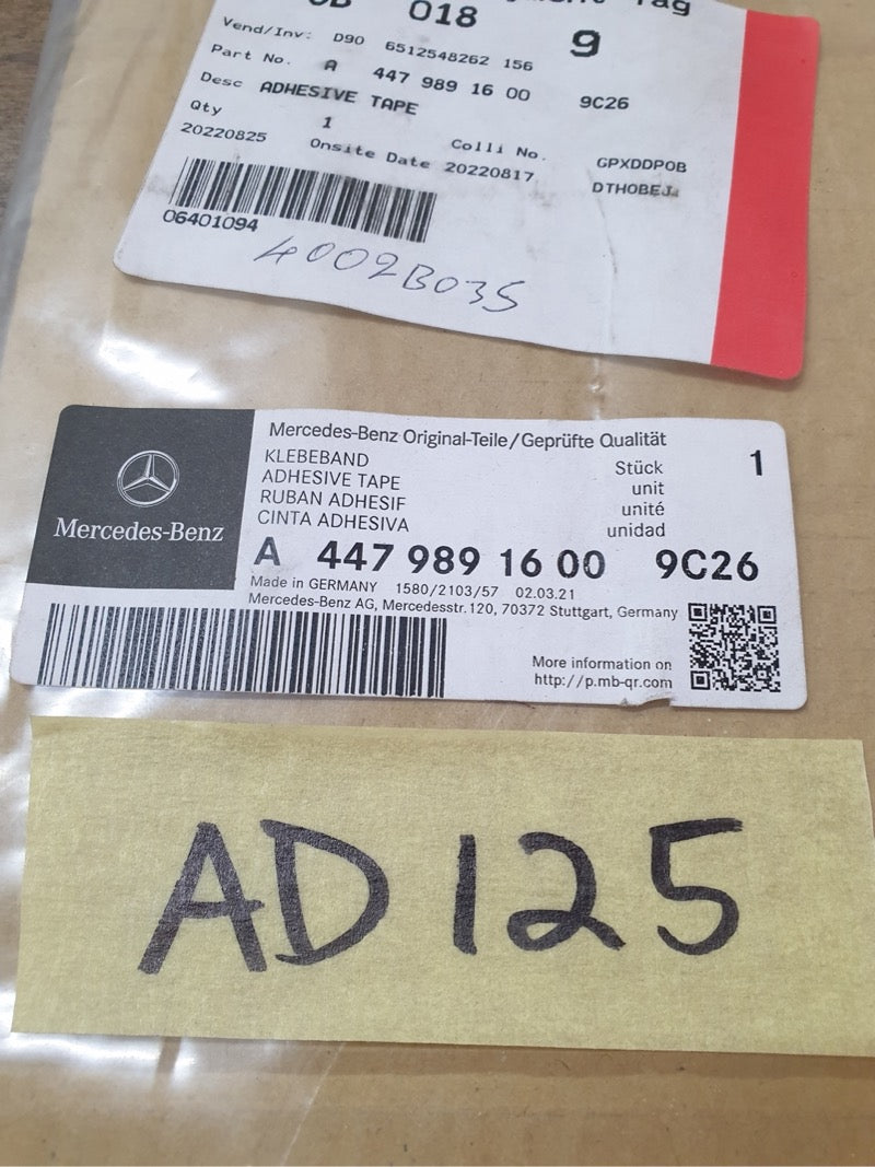 Original New Mercedes-Benz V-Class W447 2022 Right Front Sliding Door Blackout Foil