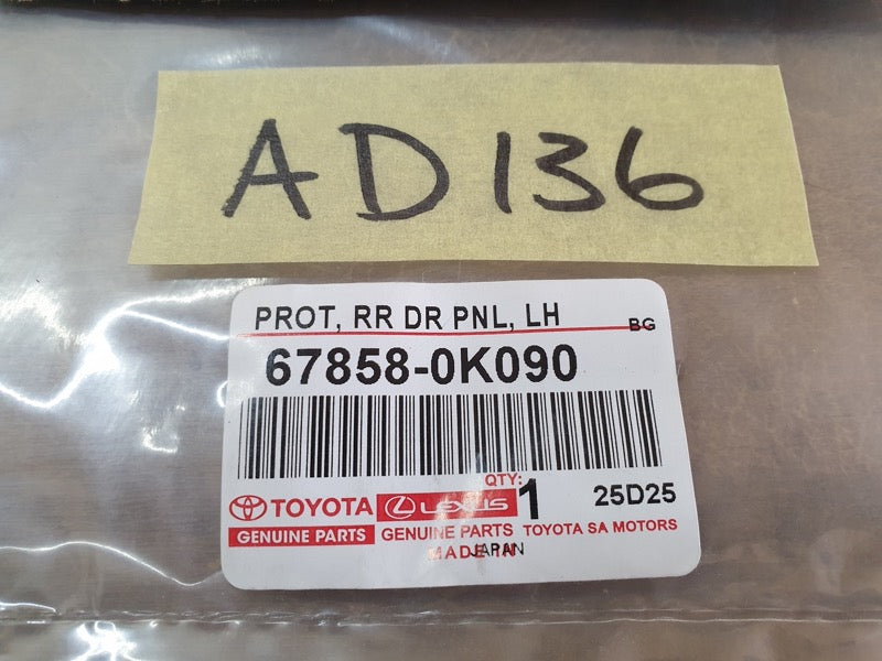 Original New Toyota Hilux Left Rear Door Anti-Chipping Stone Decal Protective Foil
