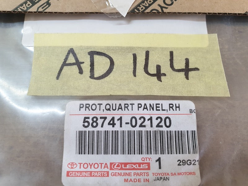 Original New Toyota Corolla Quest Right Rear Side Panel Anti-Chipping Stone Decal Protective Foil