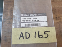 Original New Datsun Go Left Front Door Blackout Foil