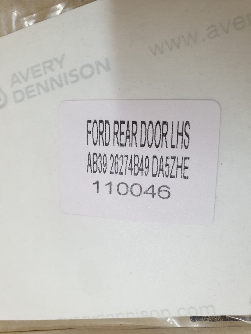 Original New Ford Ranger Left Rear Door Blackout Foil