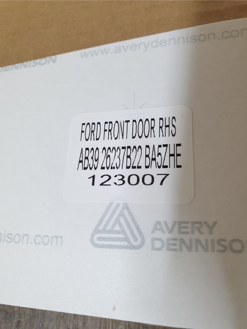 Original New Ford Ranger Right Front Door Blackout Foil