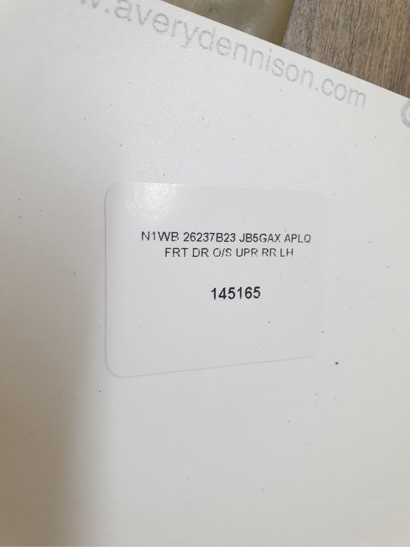 Original New Ford Ranger XL 2023 Left Front Door Blackout Foil