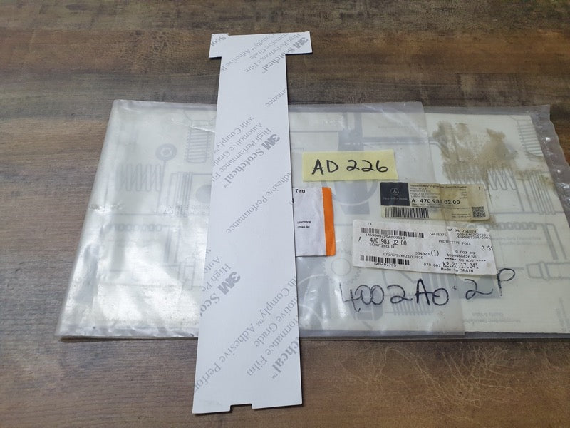 Original New Mercedes-Benz X-Class W470 Right Rear Door Blackout Foil