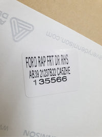 Original New Ford Ranger Right Front Door Blackout Foil