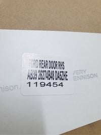 Original New Ford Ranger Right Rear Door Blackout Foil