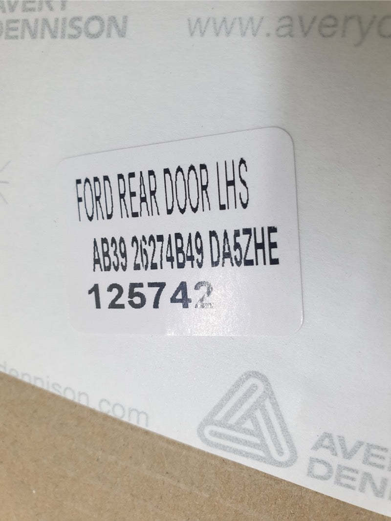 Original New Ford Ranger Left Rear Door Blackout Foil